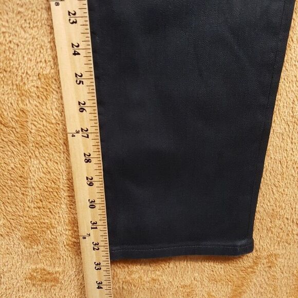 JOHN VARVATOS Jeans Mens Size 30 Black Slim Fit Waxed Coated JV 702 $248 - Picture 10 of 11